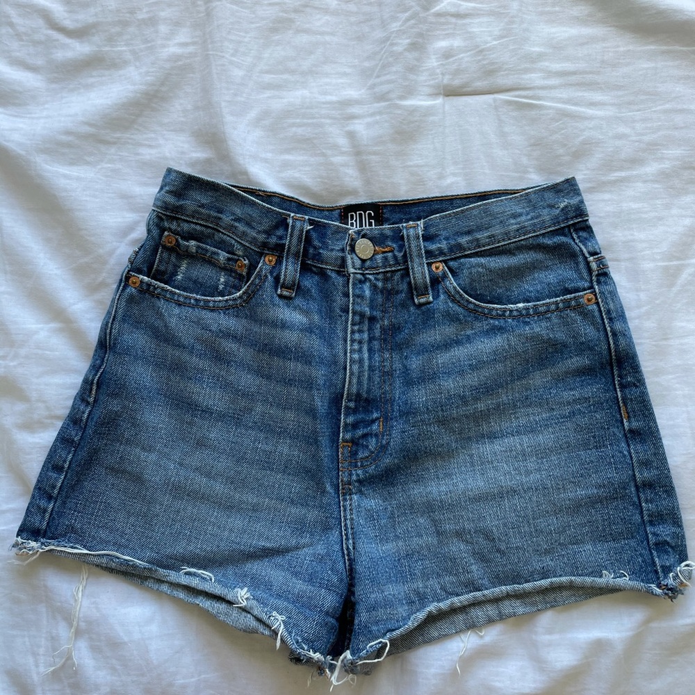 BDG girlfriend high rise jean shorts